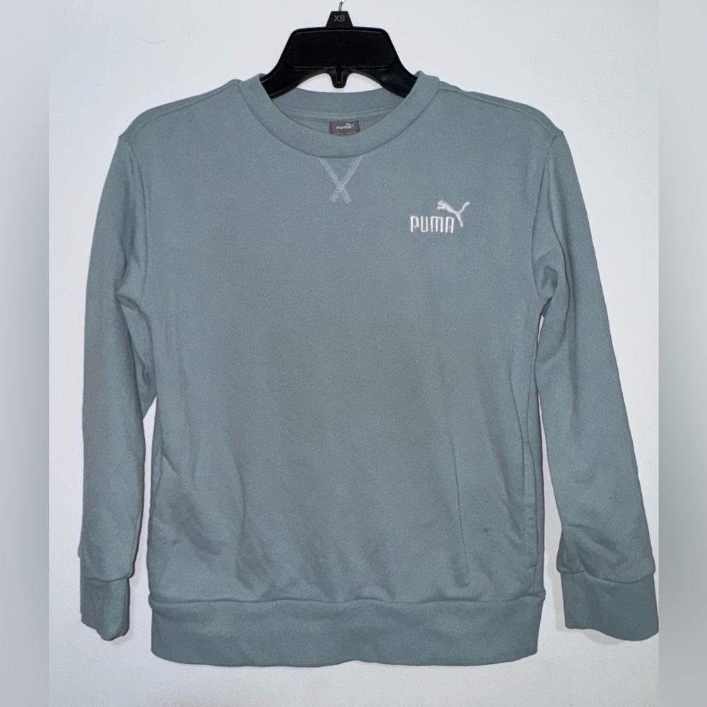 PUMA Matching Set Crewneck Sweater and Short KIDS Seafoam Blue size M (10/12)